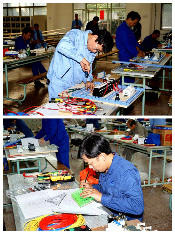 2016年中國技能大賽—河南省“萬基杯”職業(yè)技能競(jìng)賽決賽維修電工實(shí)操現(xiàn)場(chǎng)